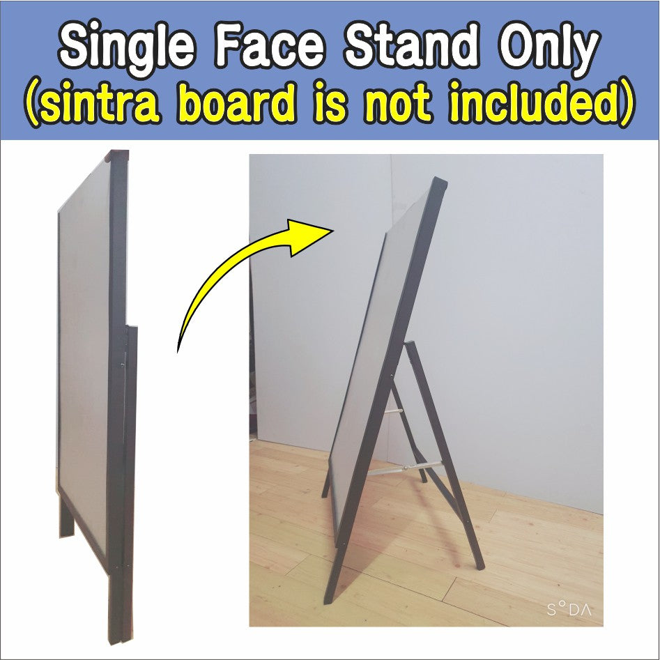 Durable "A" Type Foldable Stand Signage / Floor Sign Sintra Board Menu Printing Standee Restaurant