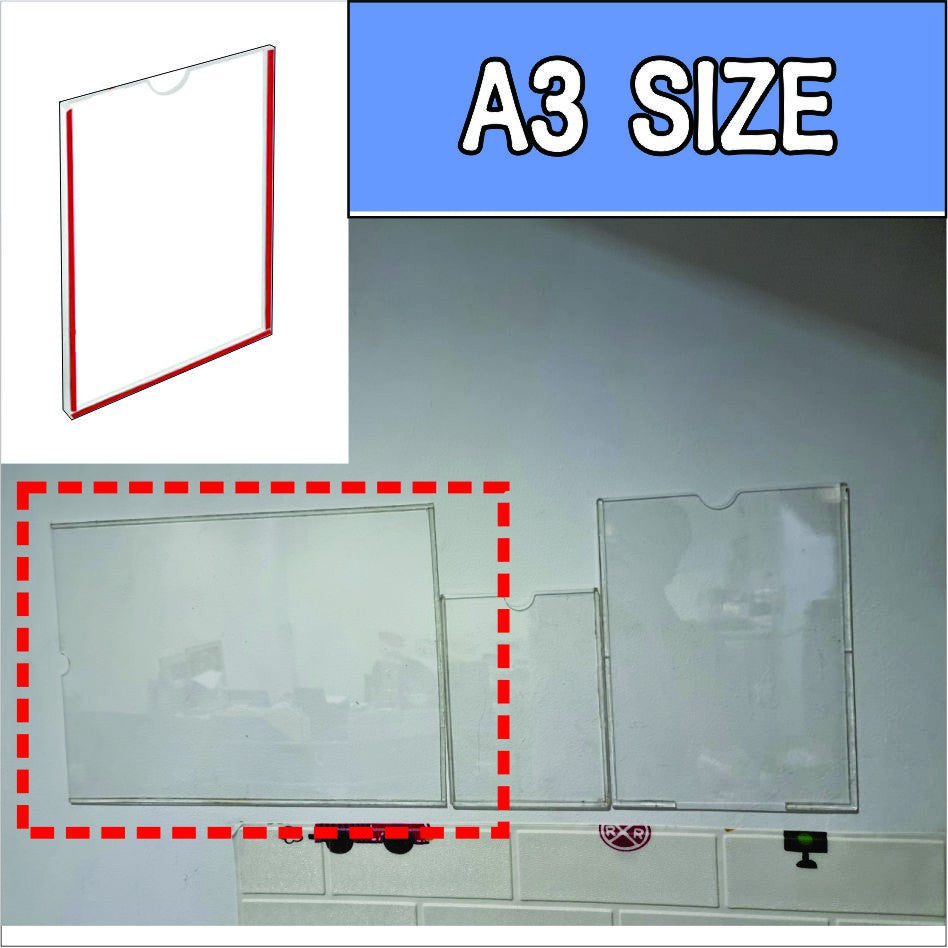 A4 A5 A3 3R 4R 5R Clear Acrylic Wall Frame / Paper Holder Poster Photo Permit Certificate Document