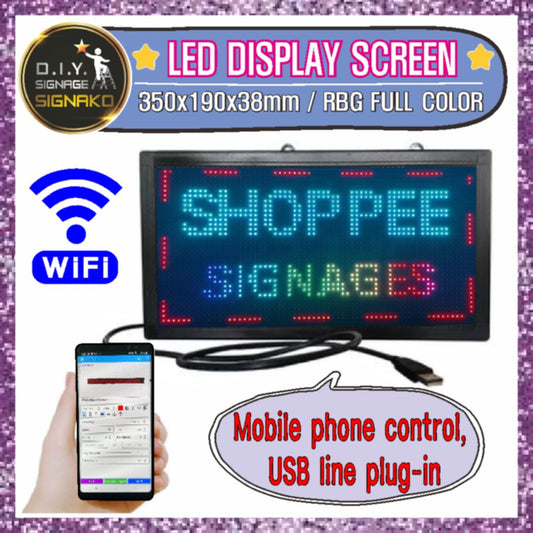 LED Digital Programmable Signage RGB Full Color  / Display Screen Store Office Bus Sign Signboard Ad