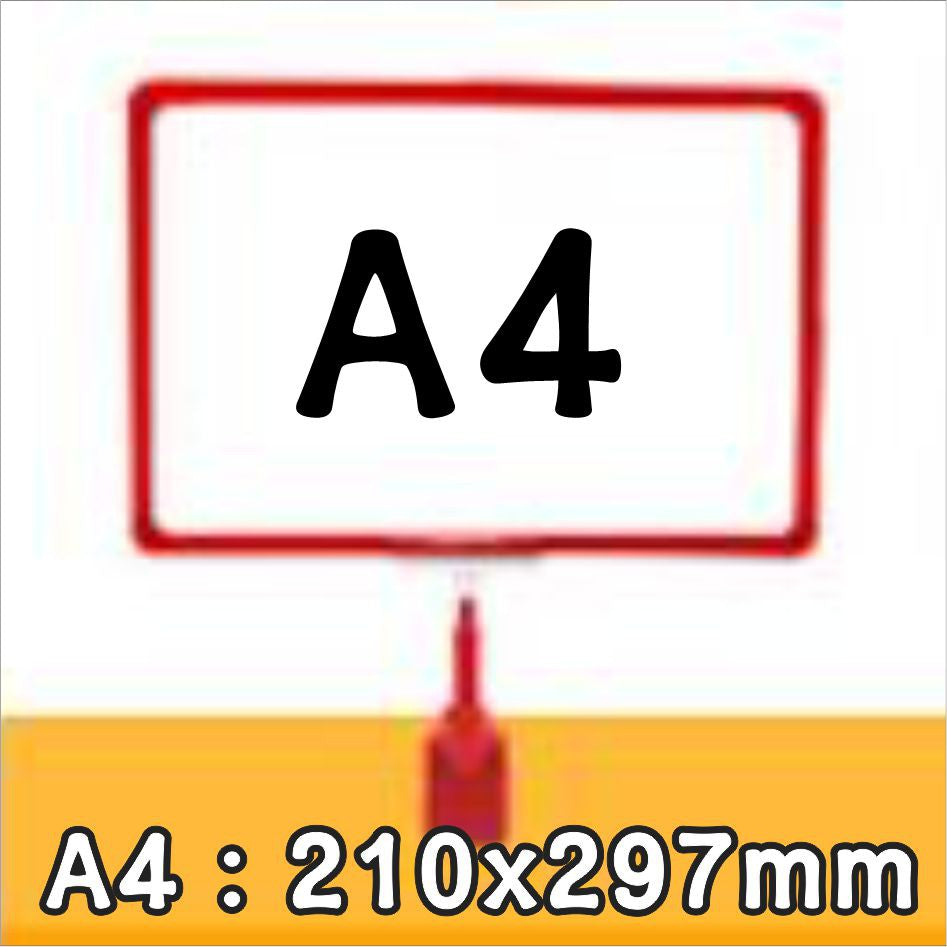 A4 A5 Promo Clamp Holder Price Name Tag Memo Paper Photo Menu Label Sign Table Clip Supermarket POP