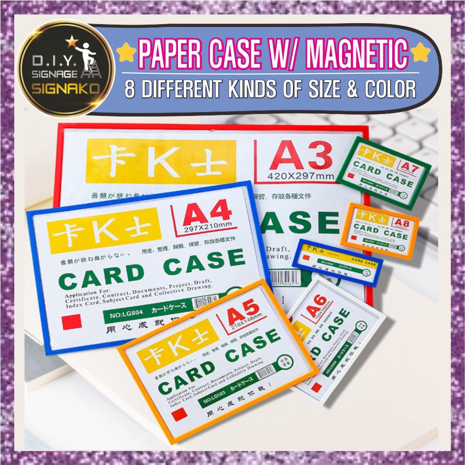 Wall Frame Case with Magnetic or Double Adhesive / Paper Certificate Poster Photo Card ID Holder AD