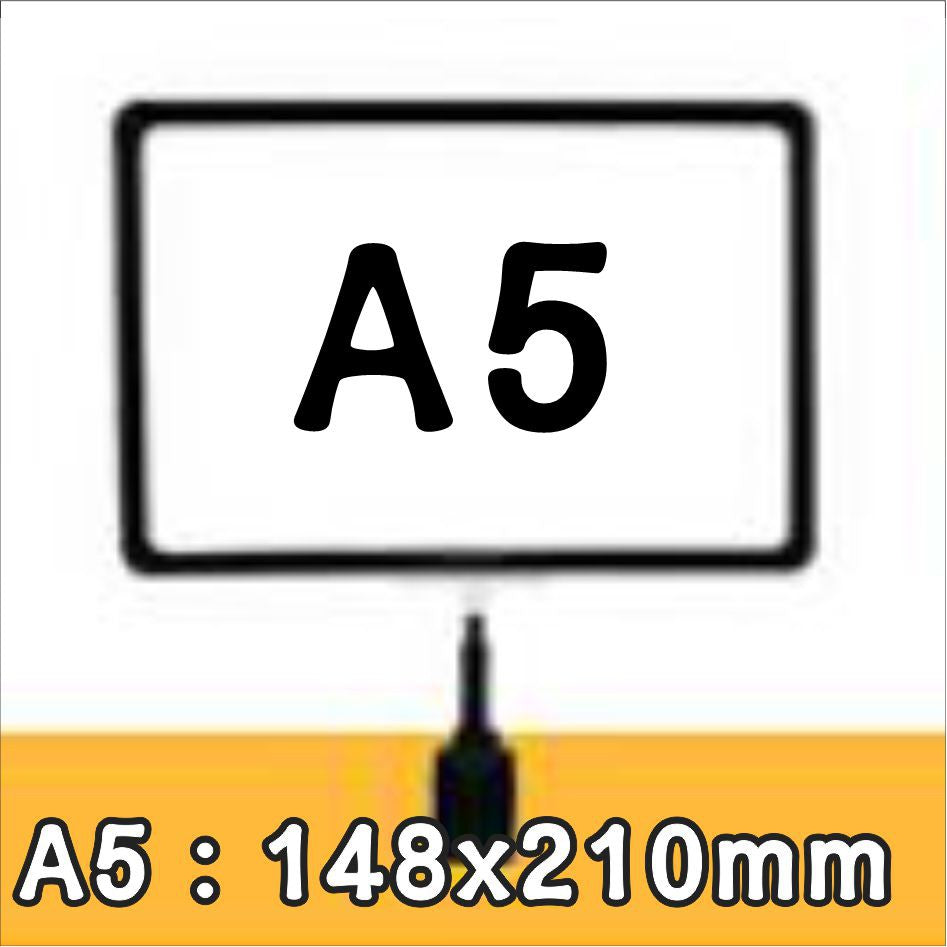 A4 A5 Promo Clamp Holder Price Name Tag Memo Paper Photo Menu Label Sign Table Clip Supermarket POP