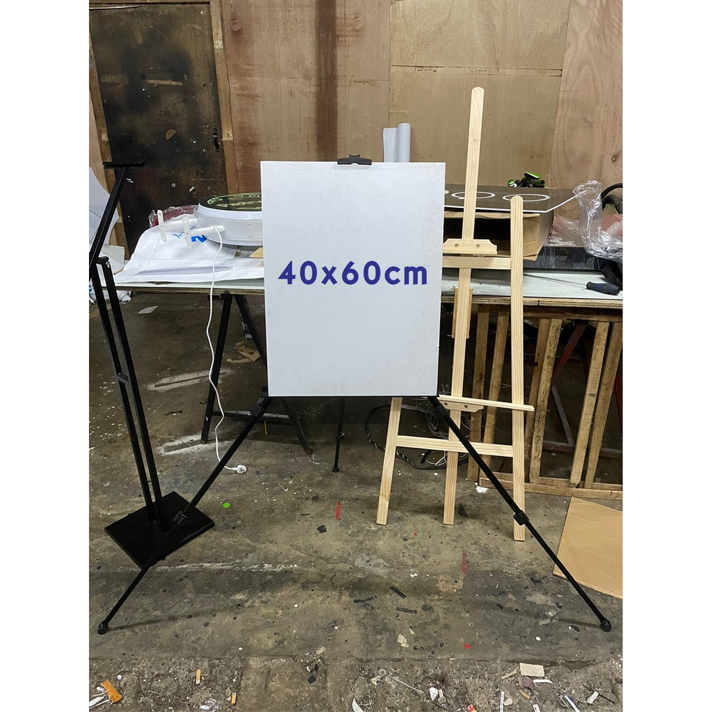 Aluminum Easel Stand & Carry Pouch / Adjustable Tripod Display Painting Promo Restaurant Bar Event