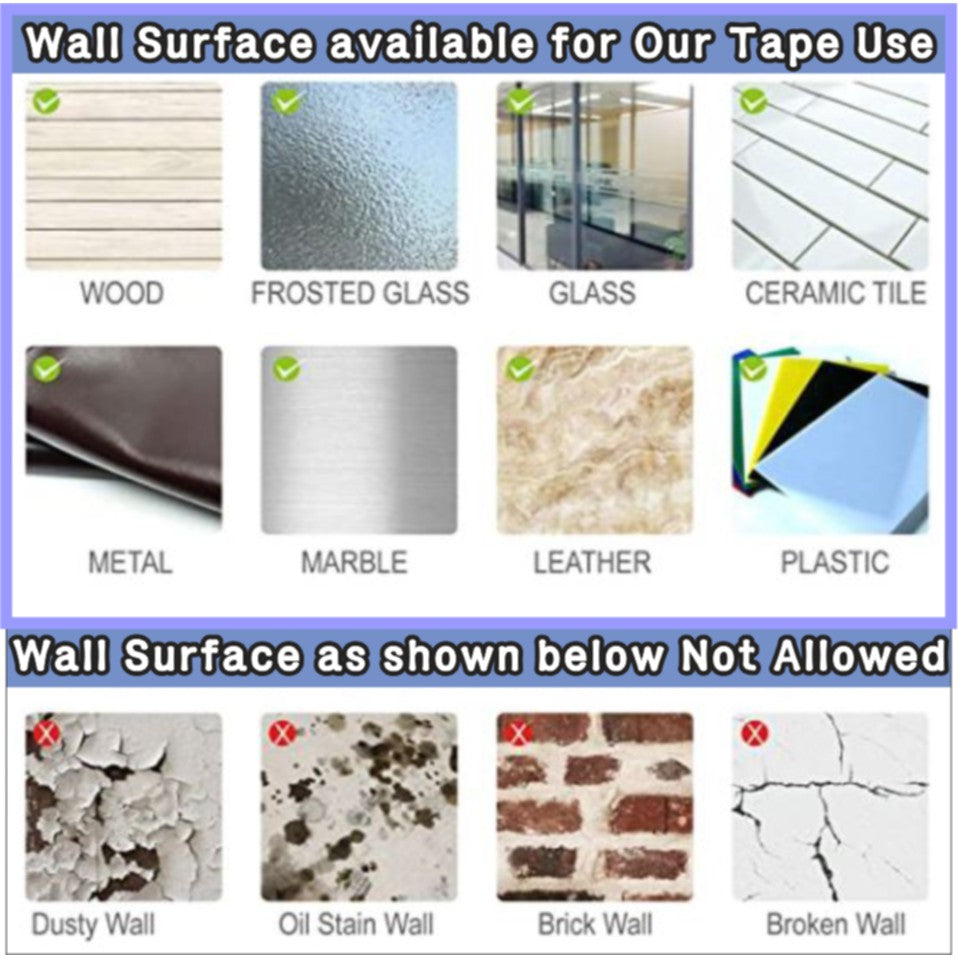Double Sided Durable Adhesive Tape / Clear Gel Type for Sintra Glass Acrylic Wood Metal Plastic DIY