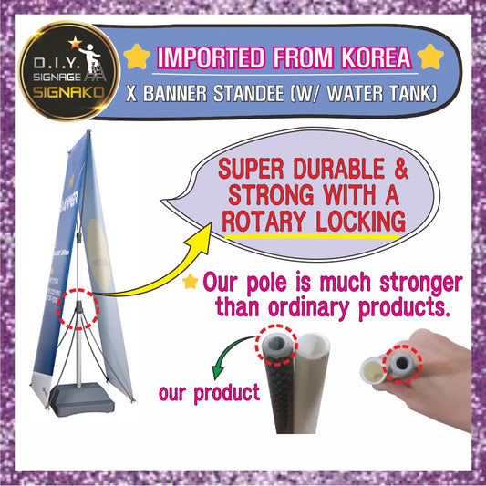 High Quality X Banner Stand Outdoor Adjustable Ft Standee Tarp Stand Tarpaulin Stand Heavy Duty Tank