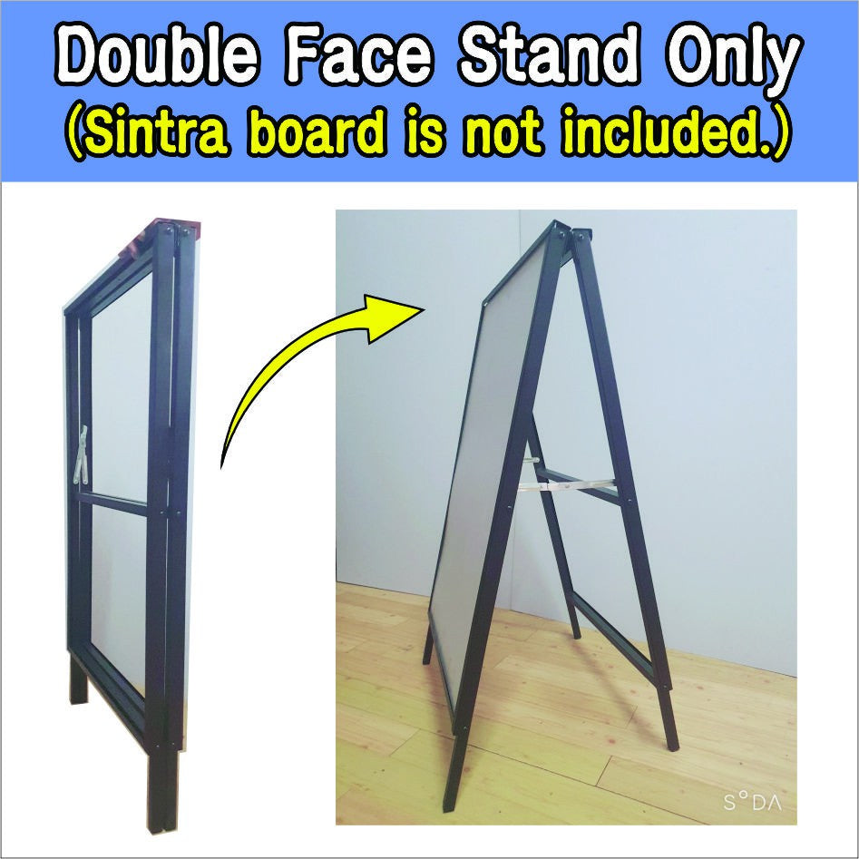 Durable "A" Type Foldable Stand Signage / Floor Sign Sintra Board Menu Printing Standee Restaurant