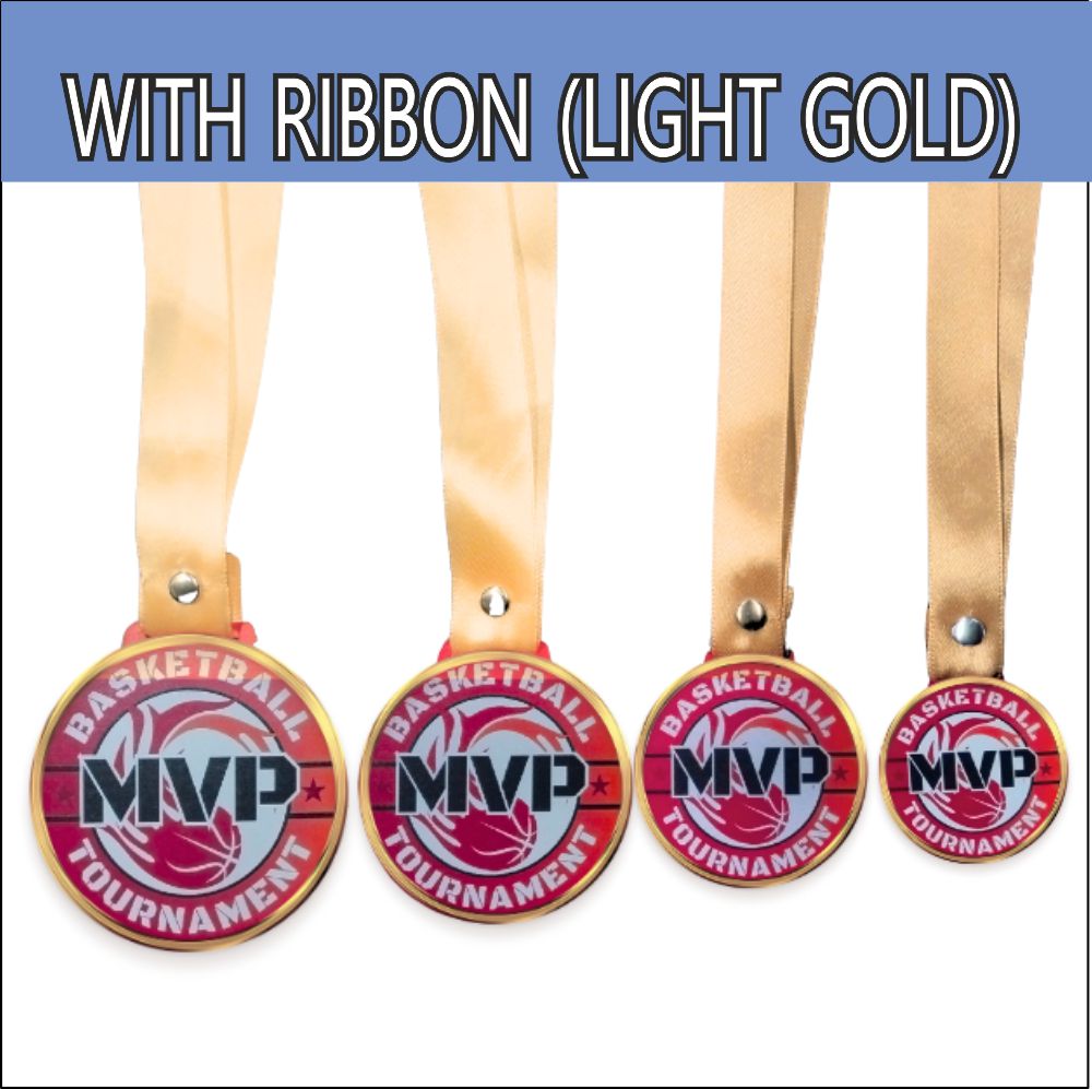 50Pcs) Customized Medal w/ UV Direct Print on 3mm Clear Acrylic w/ Ribbon Lace / Award Trophy Plaque