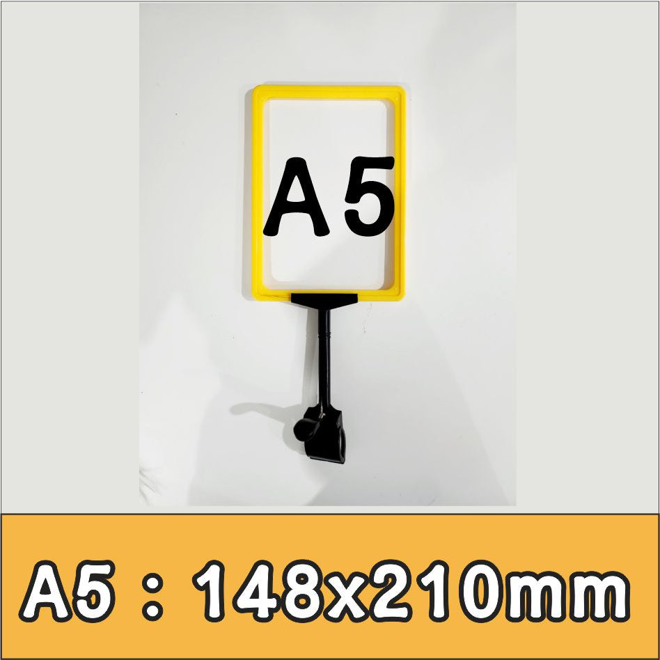A4 A5 Promo Clamp Holder Price Name Tag Memo Paper Photo Menu Label Sign Table Clip Supermarket POP