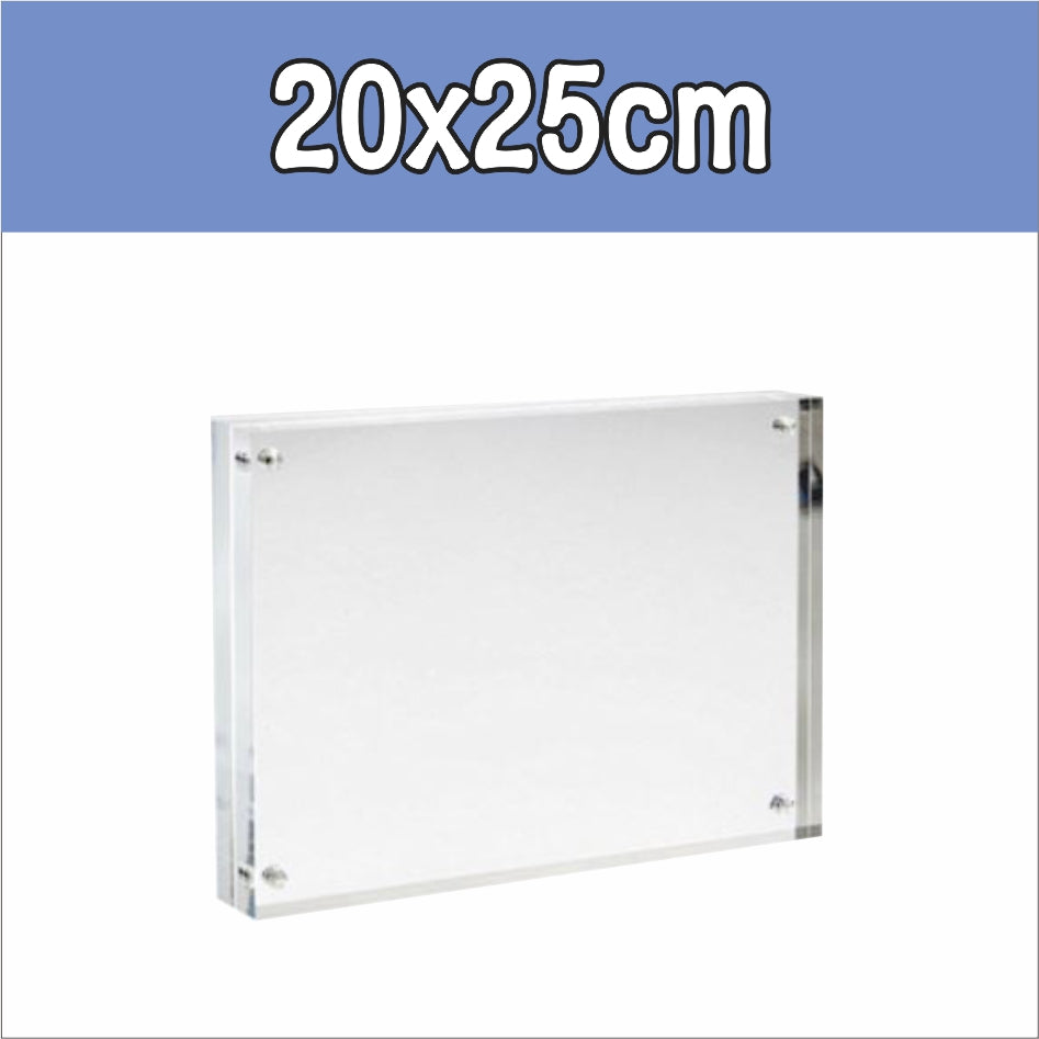 10mm Clear Acrylic Photo Frame 2/ Strong magnet Card Holder Picture Stand Transparent Christmas gift