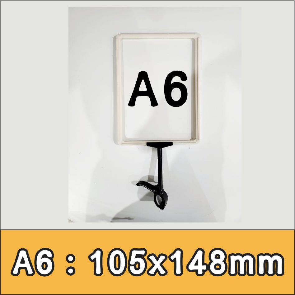 A4 A5 Promo Clamp Holder Price Name Tag Memo Paper Photo Menu Label Sign Table Clip Supermarket POP