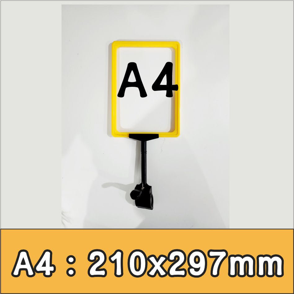 A4 A5 Promo Clamp Holder Price Name Tag Memo Paper Photo Menu Label Sign Table Clip Supermarket POP