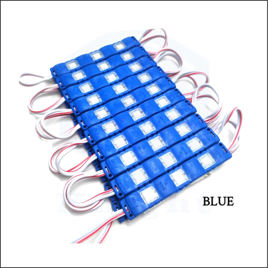 #1) 20pcs 7612 LED Module 1.2W / DC 12V Knight Motorcycle Part Car 3Led Decorative Lights Waterproof