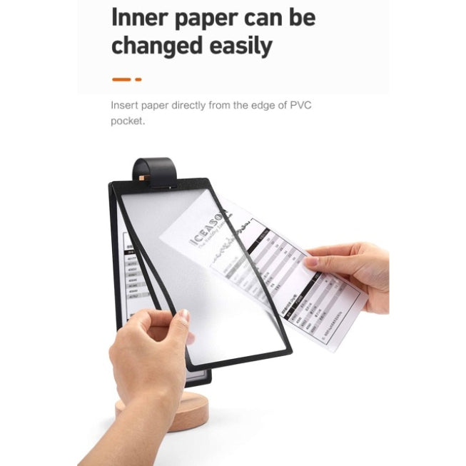 Page Turning Table Menu Stand Type A / Restaurant Cafe Bar Promo Display Holder Acrylic Menu Standee