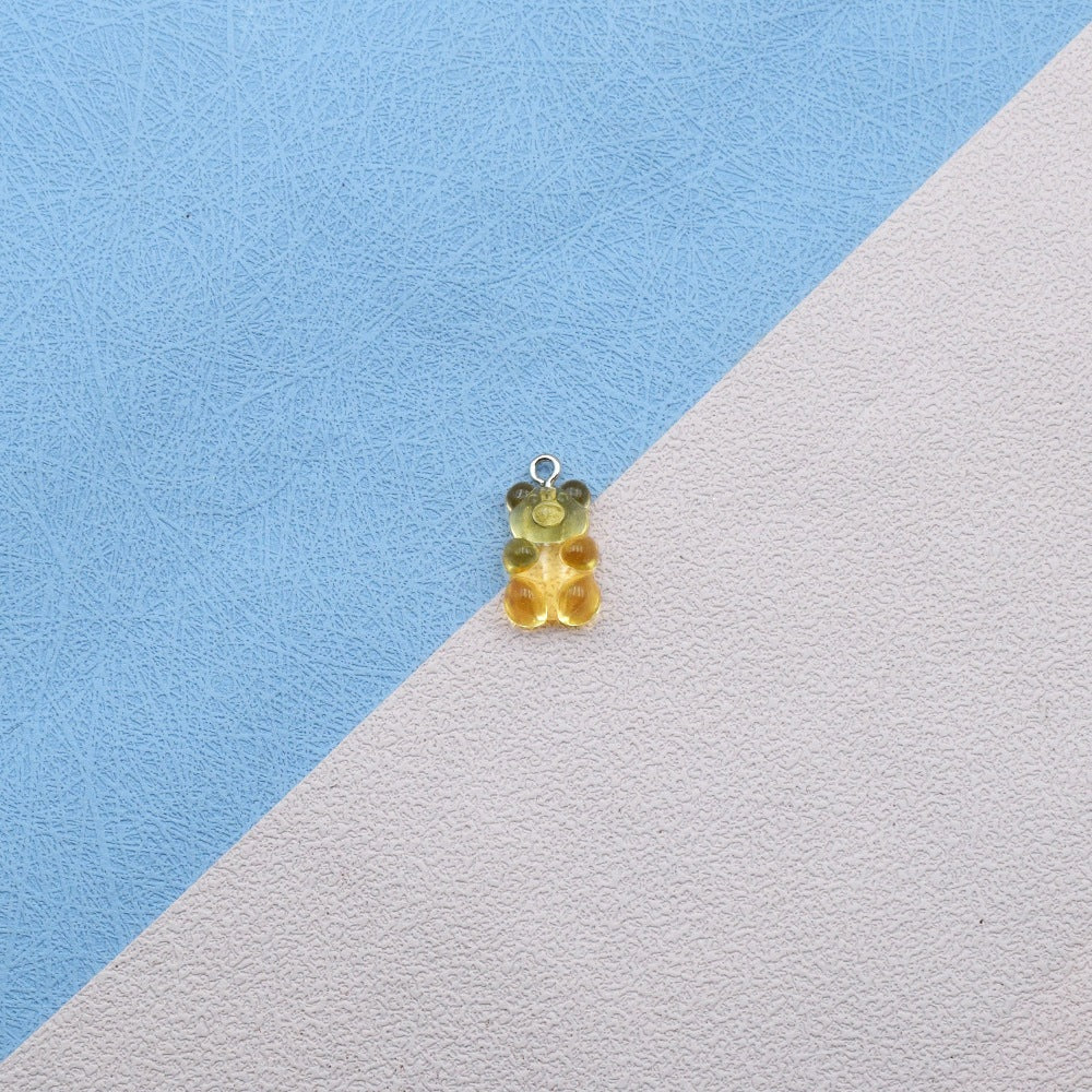 10PCS Gummy Bear Accessories for Key Chain / Pendant Earrings Necklaces Ring Jewelry Resin Acrylic