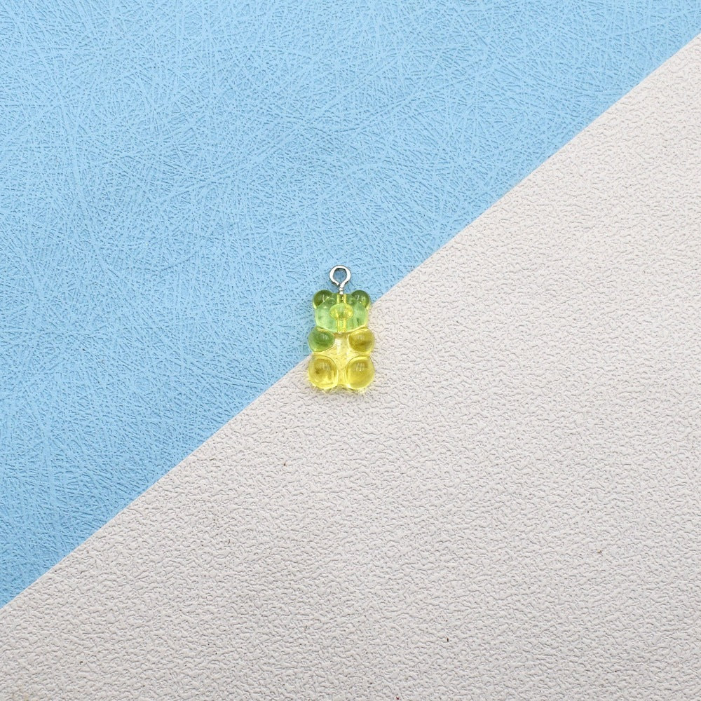 10PCS Gummy Bear Accessories for Key Chain / Pendant Earrings Necklaces Ring Jewelry Resin Acrylic