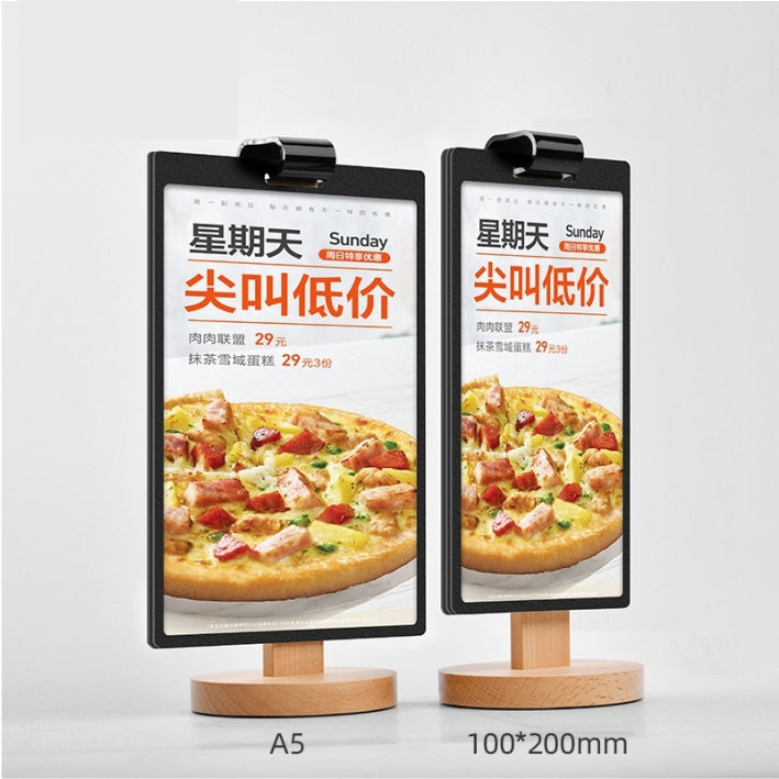 Page Turning Table Menu Stand Type A / Restaurant Cafe Bar Promo Display Holder Acrylic Menu Standee