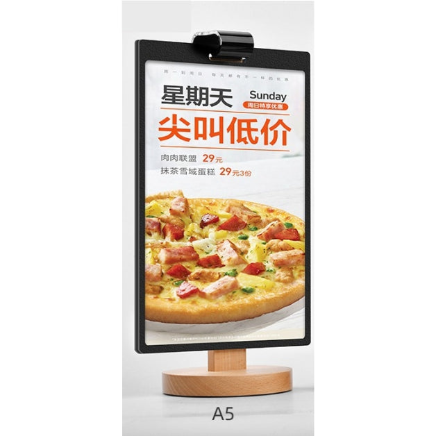 Page Turning Table Menu Stand Type A / Restaurant Cafe Bar Promo Display Holder Acrylic Menu Standee