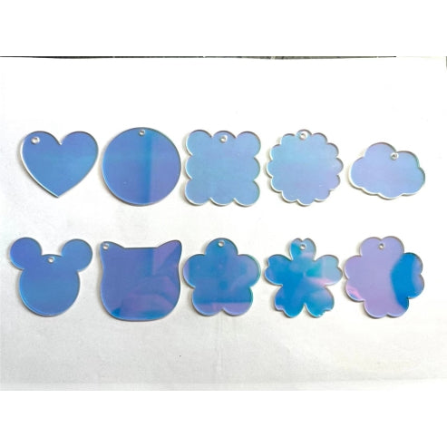 (10PCS) 46kinds Blank Acrylic for Keychain DIY / Key Ring Key Holder key Chain Keychains Transparent