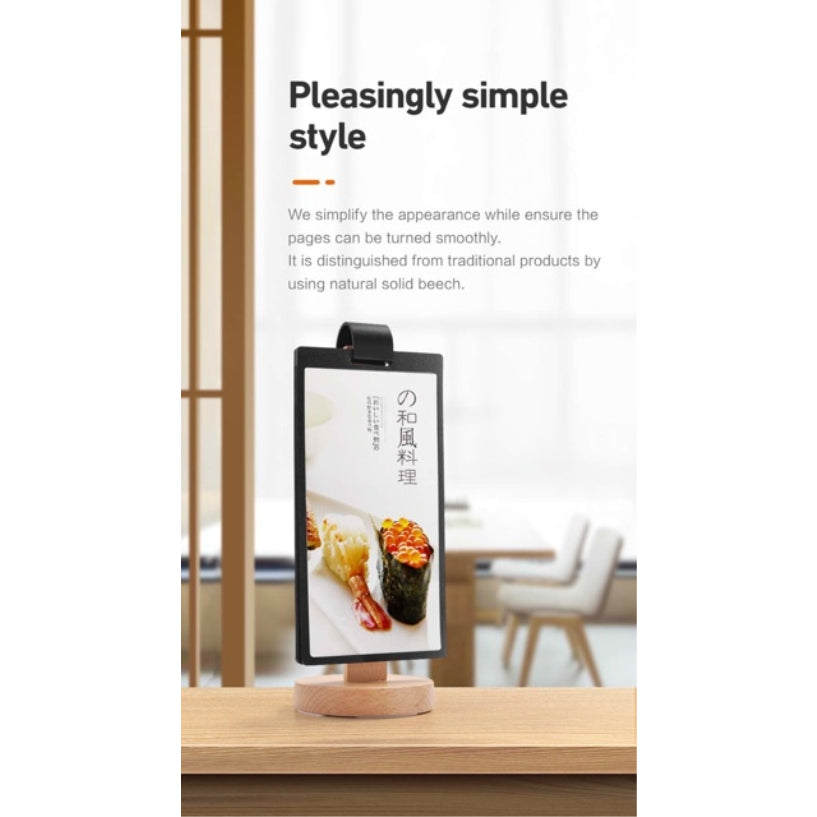 Page Turning Table Menu Stand Type A / Restaurant Cafe Bar Promo Display Holder Acrylic Menu Standee