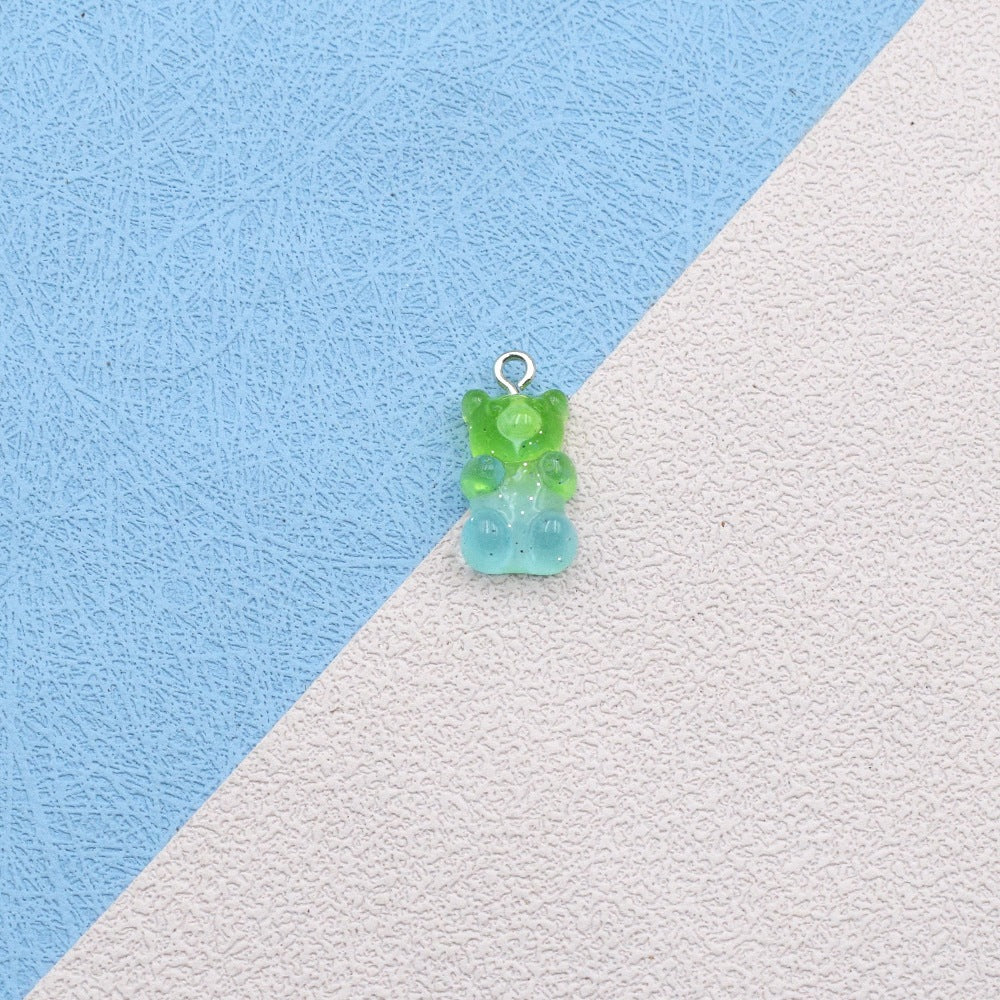 10PCS Gummy Bear Accessories for Key Chain / Pendant Earrings Necklaces Ring Jewelry Resin Acrylic