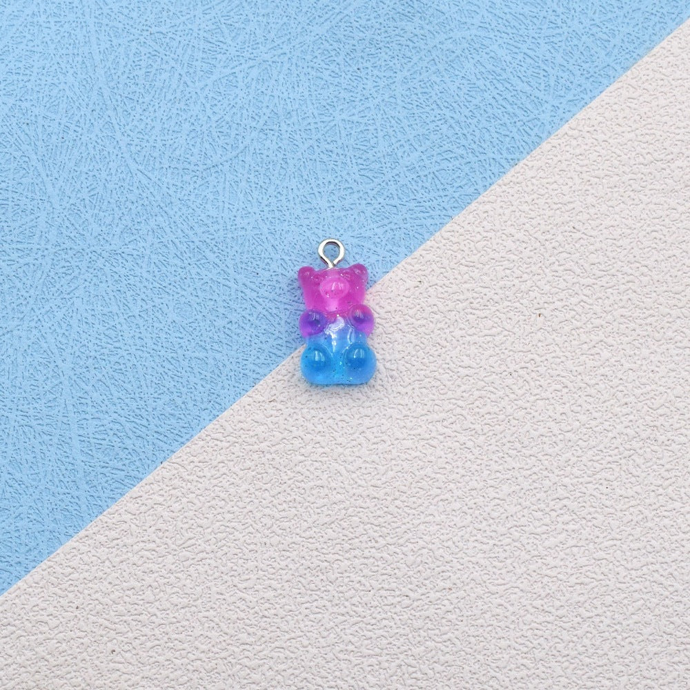 10PCS Gummy Bear Accessories for Key Chain / Pendant Earrings Necklaces Ring Jewelry Resin Acrylic