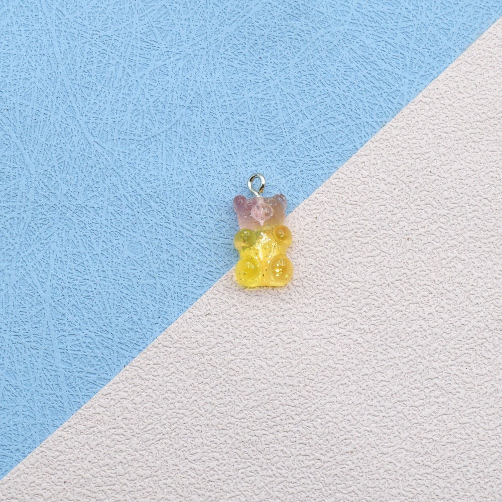 10PCS Gummy Bear Accessories for Key Chain / Pendant Earrings Necklaces Ring Jewelry Resin Acrylic