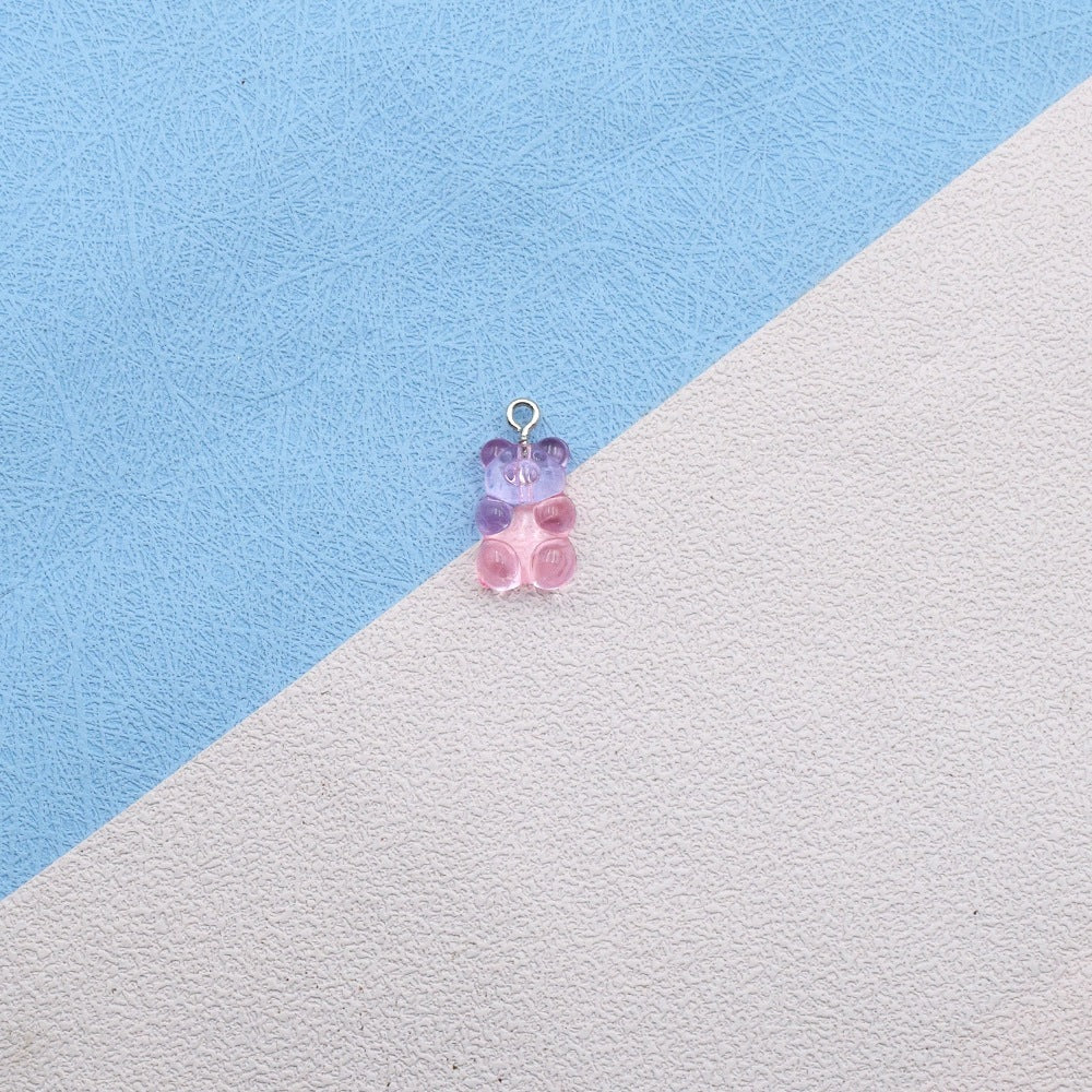 10PCS Gummy Bear Accessories for Key Chain / Pendant Earrings Necklaces Ring Jewelry Resin Acrylic