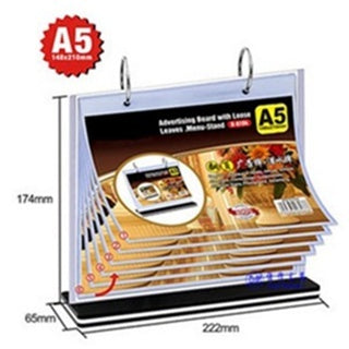 Page Turning Table Menu Stand Type B / Restaurant Cafe Bar Promo Display Holder Acrylic Menu Standee
