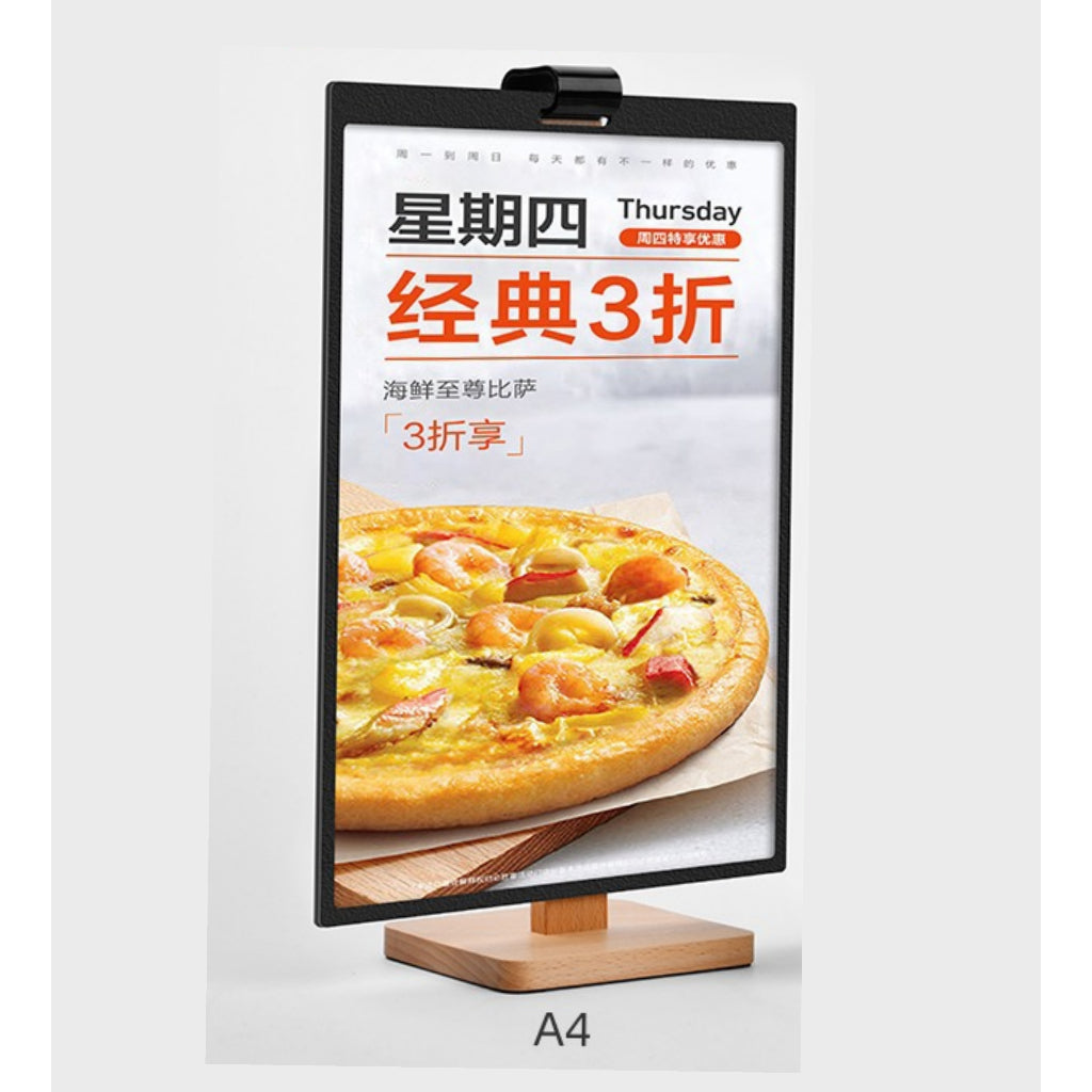 Page Turning Table Menu Stand Type A / Restaurant Cafe Bar Promo Display Holder Acrylic Menu Standee