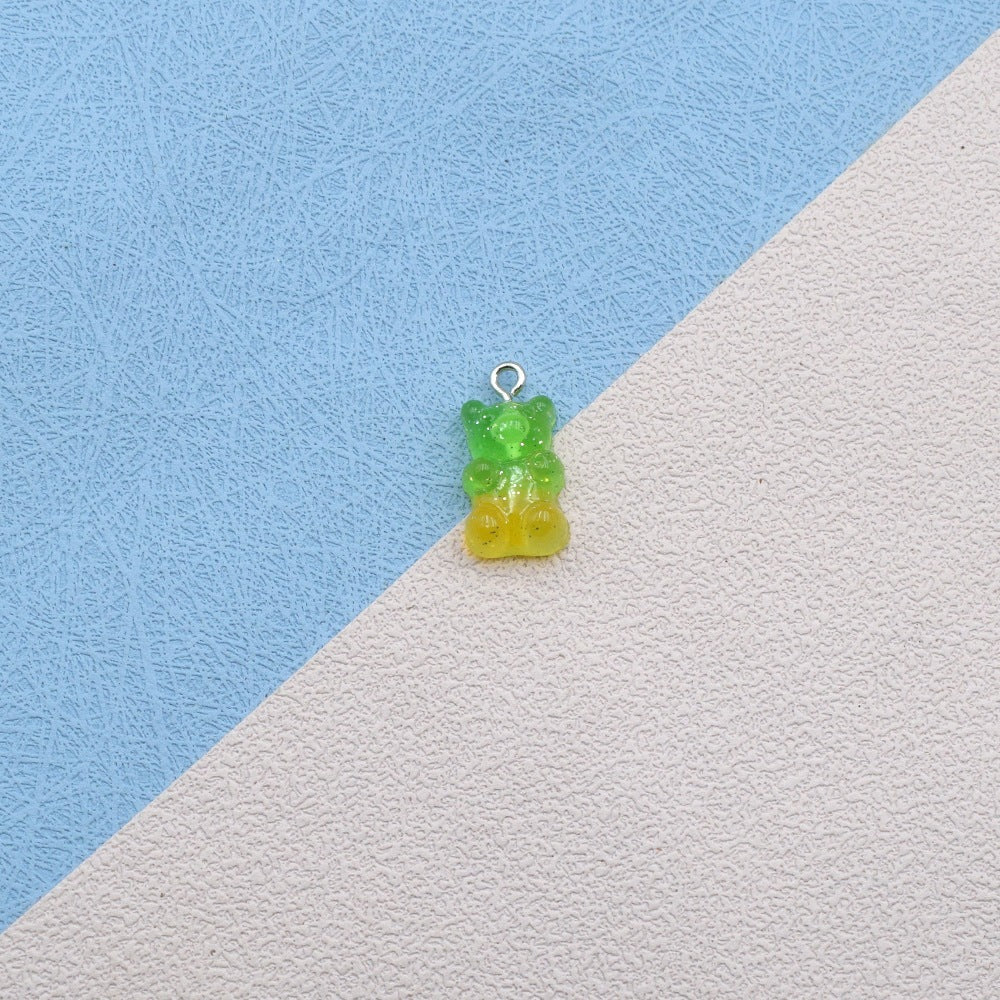 10PCS Gummy Bear Accessories for Key Chain / Pendant Earrings Necklaces Ring Jewelry Resin Acrylic