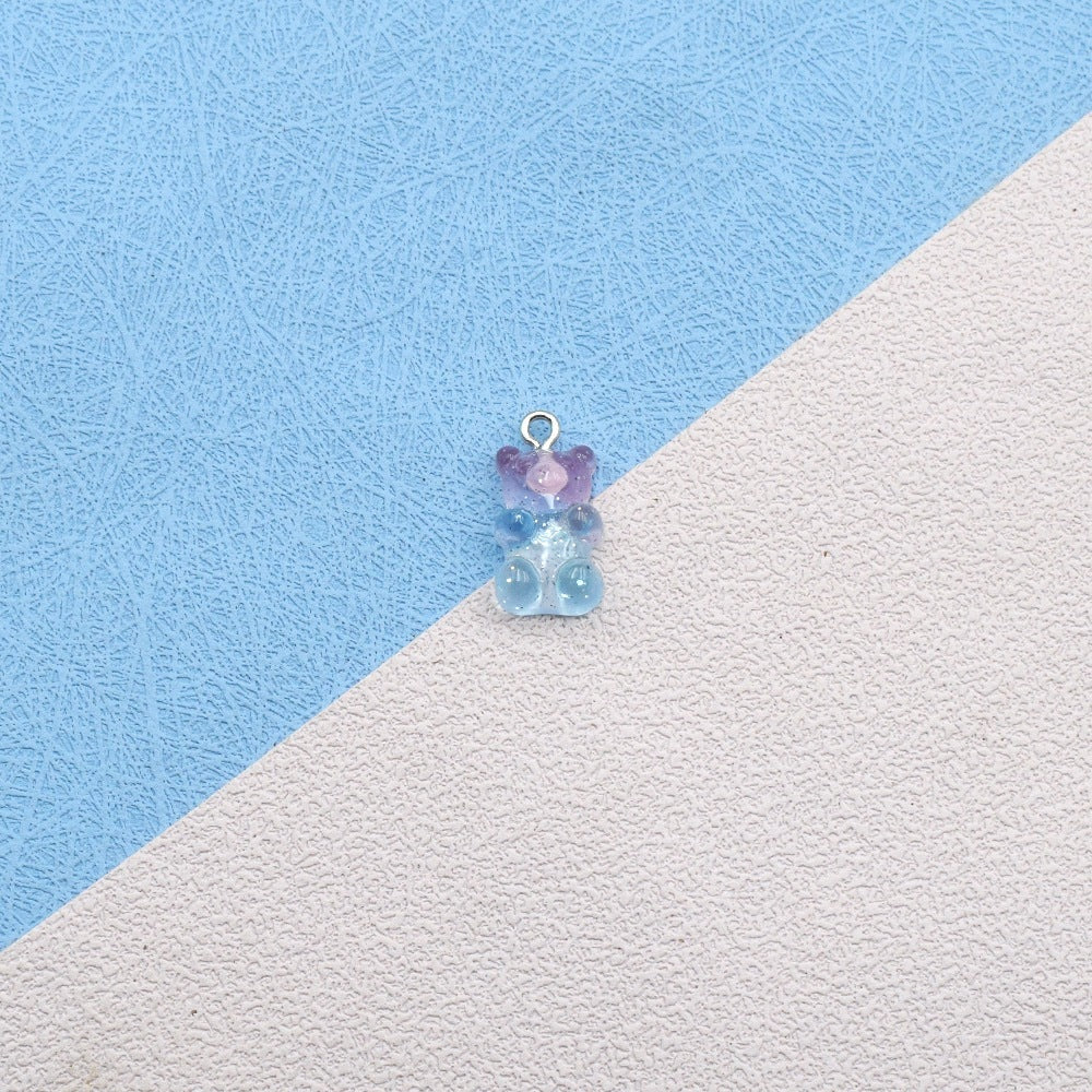 10PCS Gummy Bear Accessories for Key Chain / Pendant Earrings Necklaces Ring Jewelry Resin Acrylic