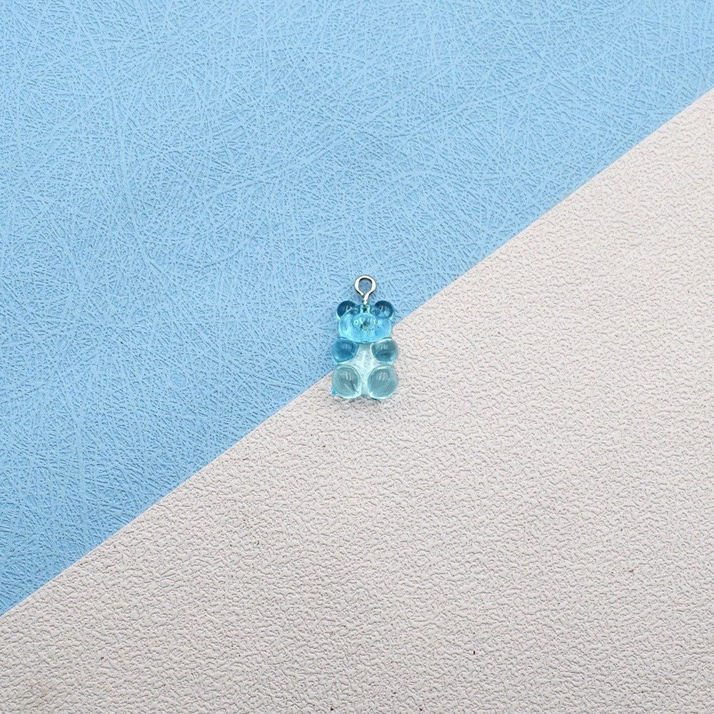 10PCS Gummy Bear Accessories for Key Chain / Pendant Earrings Necklaces Ring Jewelry Resin Acrylic