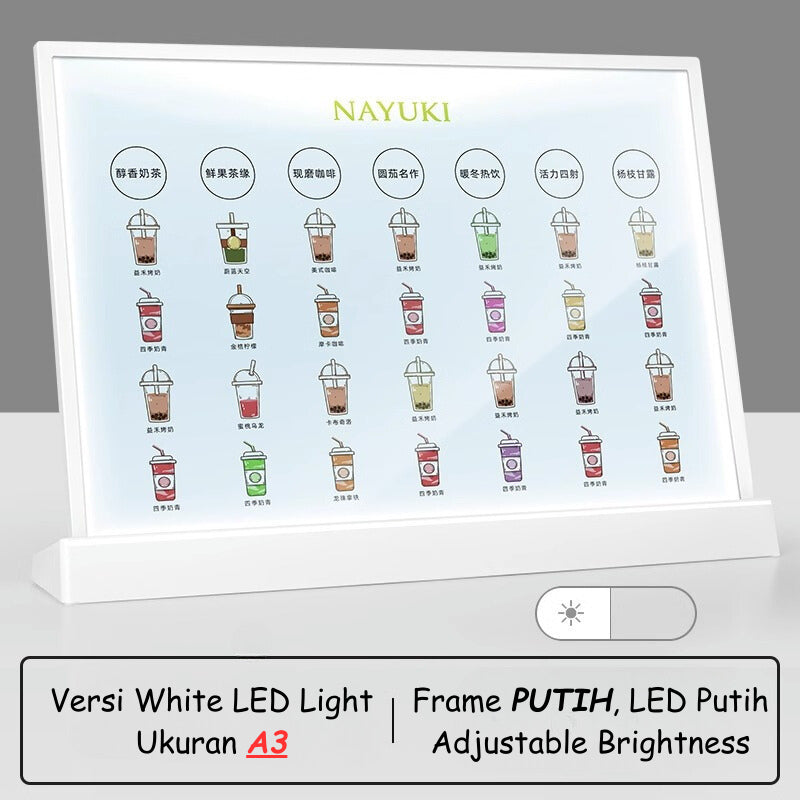 A4 A3 Single Sided LED Display Table Stand / Menu Light Box Promo Coffee Shop Cafe Bar Restaurant