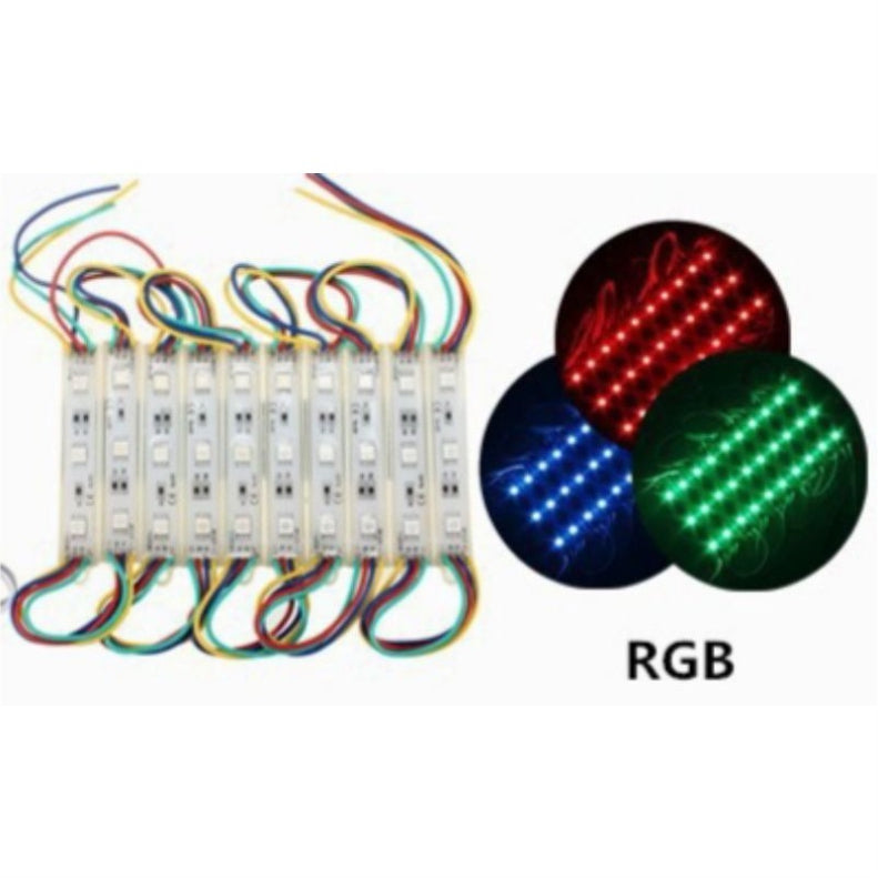 RGB 1) 20pcs Led Module Smd 5050 Rgb (red Green Blue) Waterproof 3led / Strip 12volt Dc Signage Car