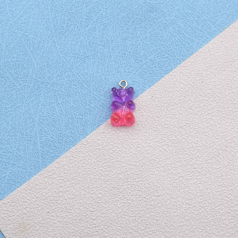 10PCS Gummy Bear Accessories for Key Chain / Pendant Earrings Necklaces Ring Jewelry Resin Acrylic