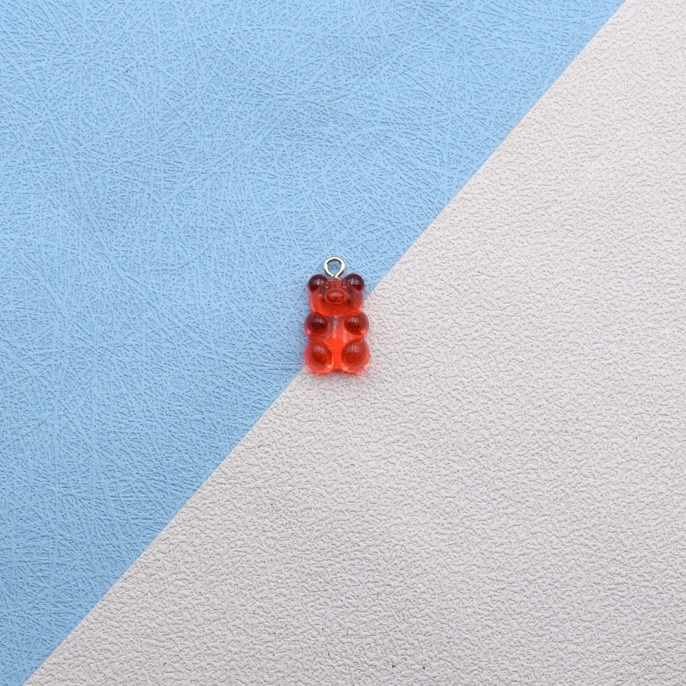 10PCS Gummy Bear Accessories for Key Chain / Pendant Earrings Necklaces Ring Jewelry Resin Acrylic