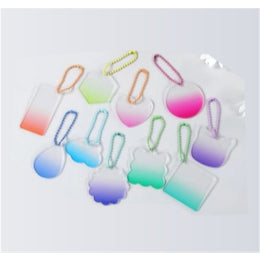 (10PCS) 46kinds Blank Acrylic for Keychain DIY / Key Ring Key Holder key Chain Keychains Transparent
