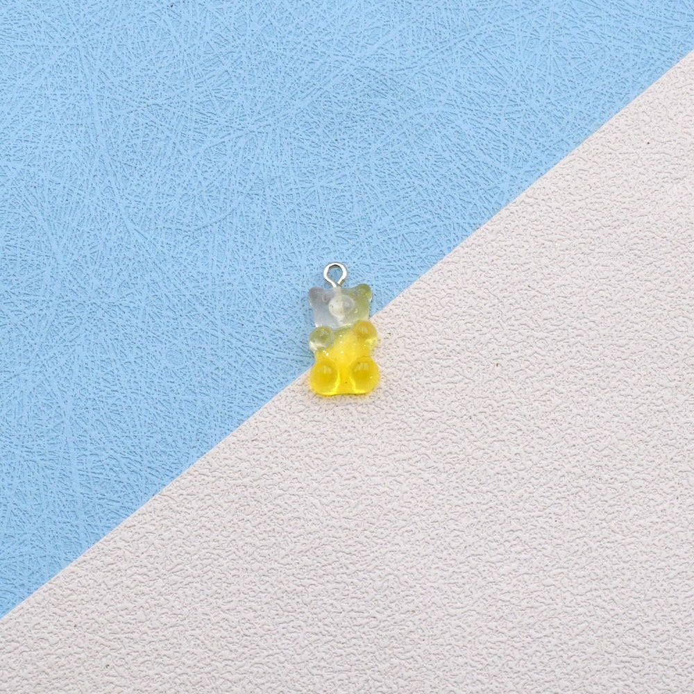 10PCS Gummy Bear Accessories for Key Chain / Pendant Earrings Necklaces Ring Jewelry Resin Acrylic