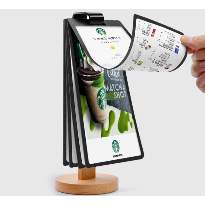 Page Turning Table Menu Stand Type A / Restaurant Cafe Bar Promo Display Holder Acrylic Menu Standee