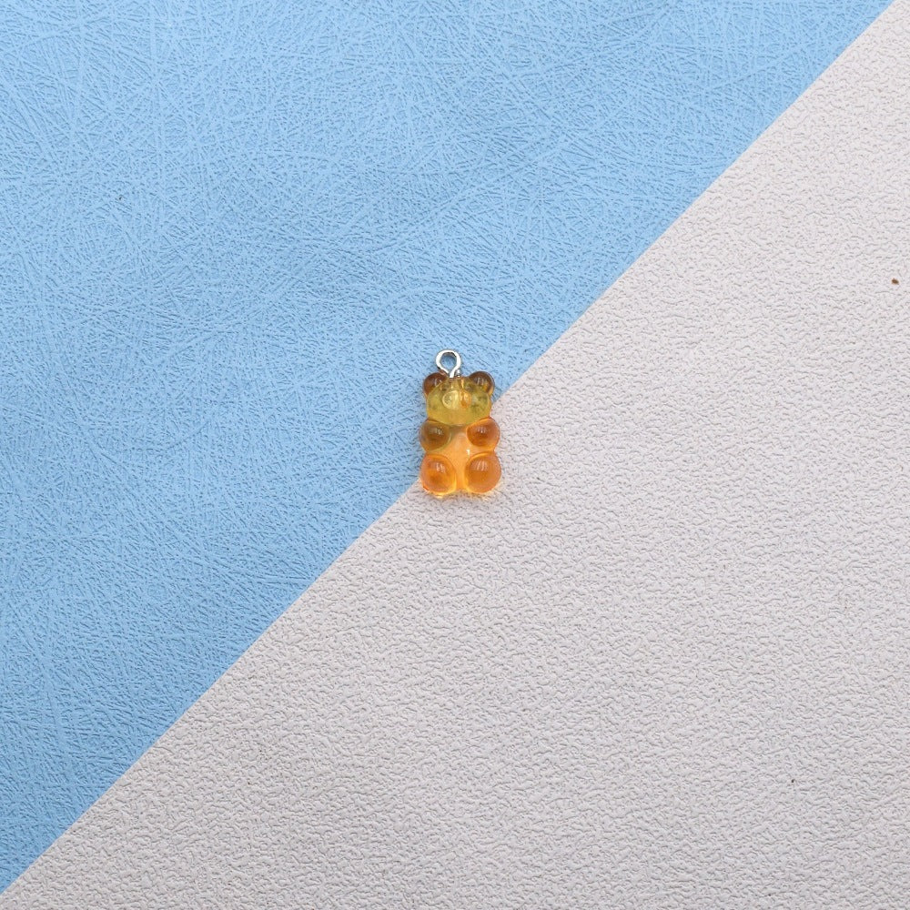 10PCS Gummy Bear Accessories for Key Chain / Pendant Earrings Necklaces Ring Jewelry Resin Acrylic