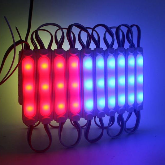 RGB 3) 20pcs 8518 Full Color FRGB Led Module Waterproof 3led / Strip 12V Dc Motor Signage Car Lamp