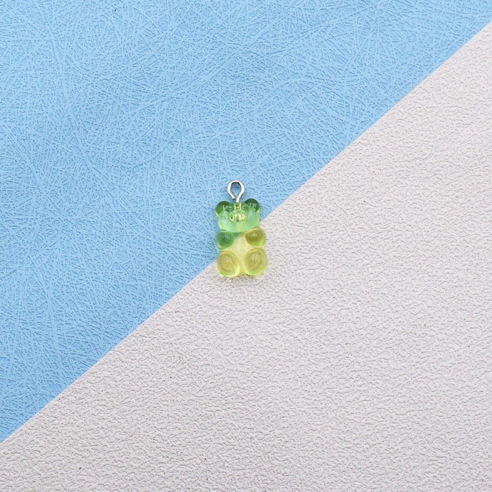 10PCS Gummy Bear Accessories for Key Chain / Pendant Earrings Necklaces Ring Jewelry Resin Acrylic