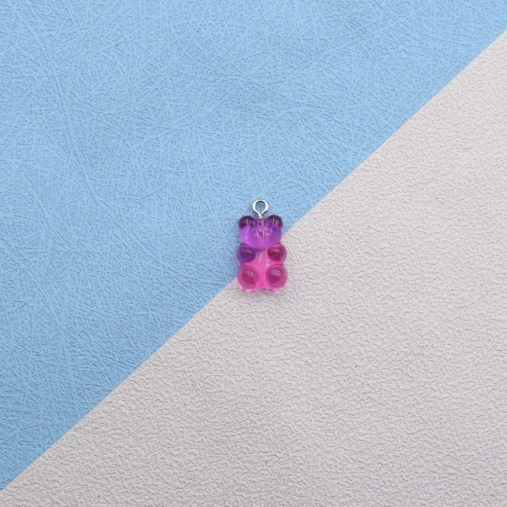 10PCS Gummy Bear Accessories for Key Chain / Pendant Earrings Necklaces Ring Jewelry Resin Acrylic