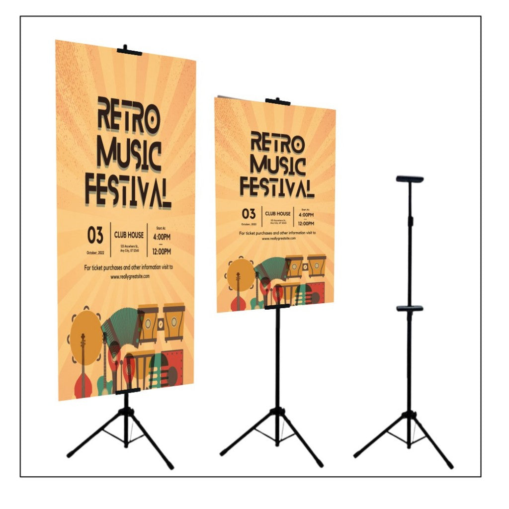 Durable Double sided Tripod Sintra Standee Outdoor Backdrop Stand Display Floor Sign Poster Menu
