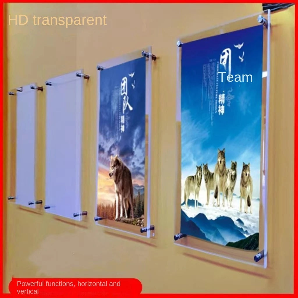 A4 A3 Size Wall Acrylic Frame w Bolt / Office Business Permit Certificate Document Poster Photo
