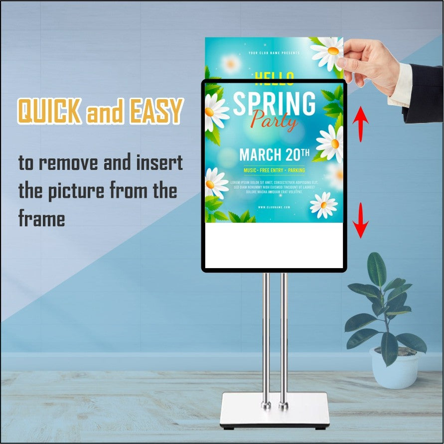 LED Ultra Thin Display Light Box Floor Stand / Mall Restaurant Cosmetic Shop Store Building Standee