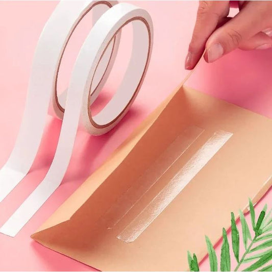Strong Double Sided Adhesive Tape / 1cm x 50m Sticky Ultra thin Gift School Office Wrapping Supplies