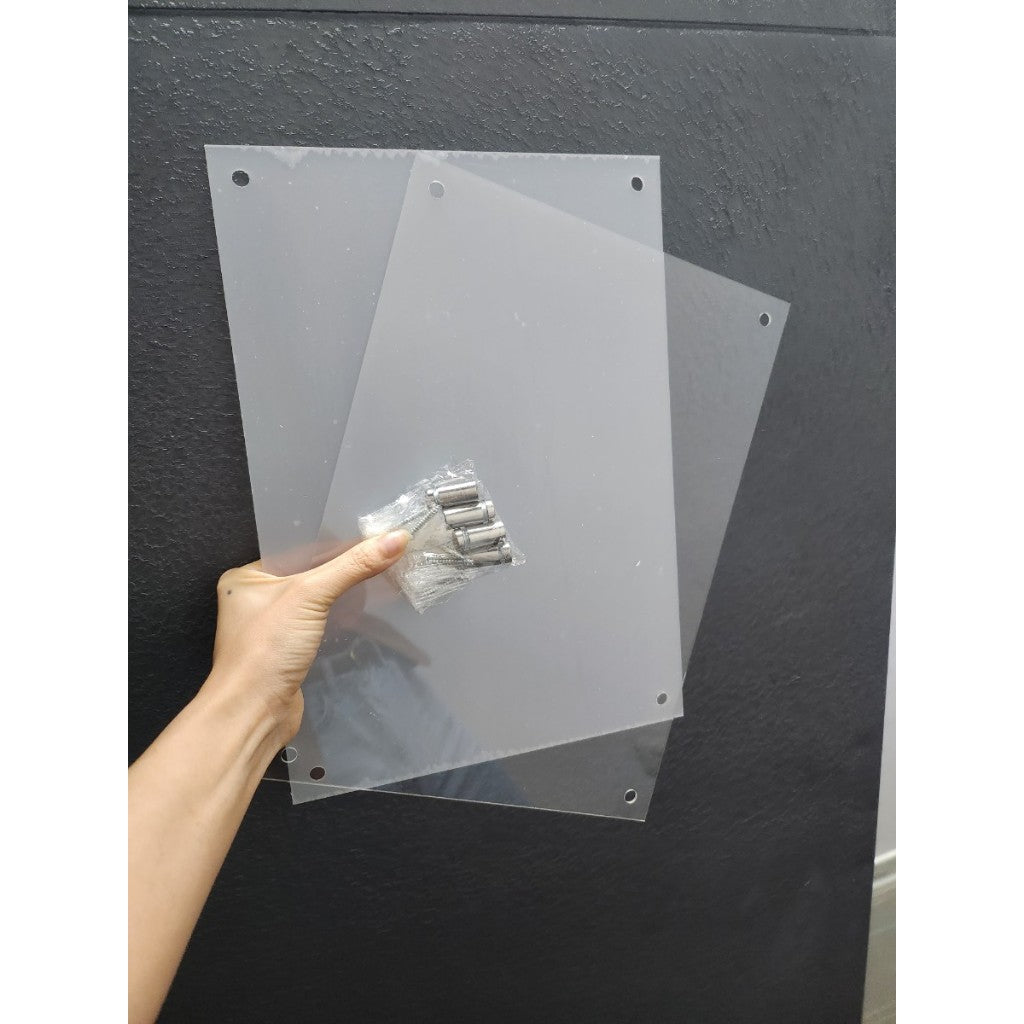 A4 A3 Size Wall Acrylic Frame w Bolt / Office Business Permit Certificate Document Poster Photo