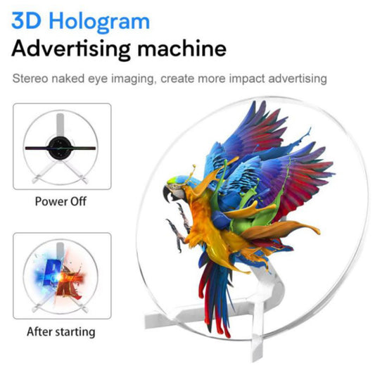 3D Hologram Signage /Advertising Fan Projector LED light display Business Store Shop Bar Photo Video