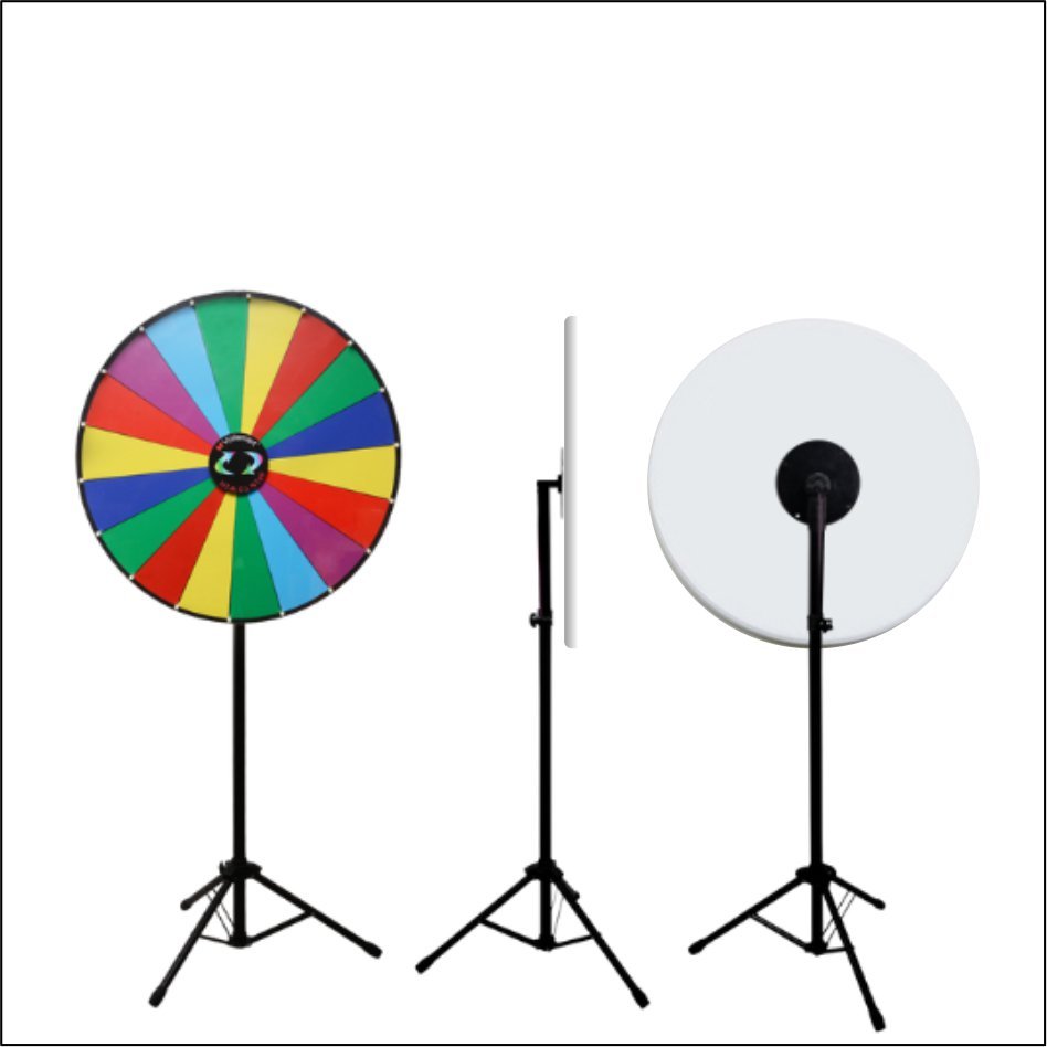 16 24 inch Prize Wheel Standee  Customized Printing Promo Fortune Game Event Spinner Roulette Stand